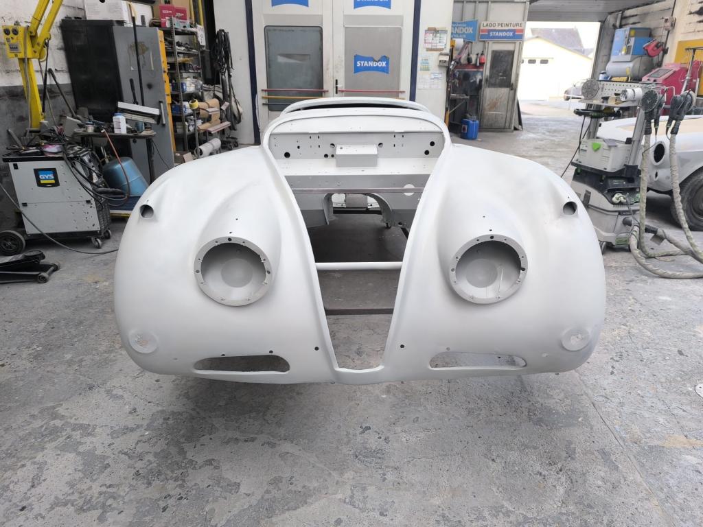 XK 140 EN RESTAURATION DEPUIS LE CHASSIS PASTEL GREEN
