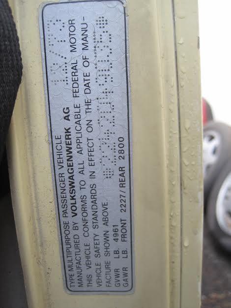 Volkswagen westfalia 1974