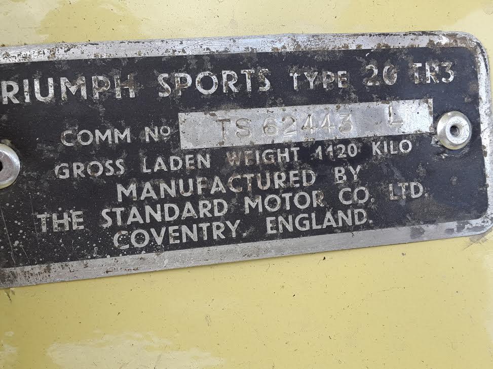 Triumph TR3A bretagne roadster