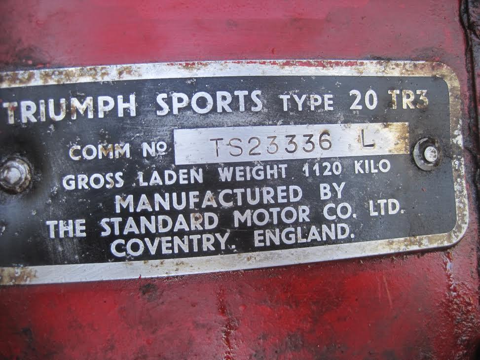 Triumph TR3A bretagne roadster