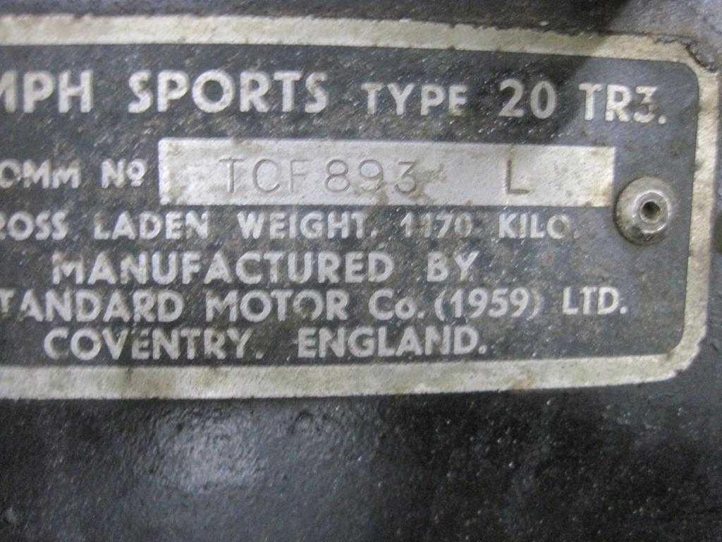 TRIUMPH TR3B  de bretagne roadster