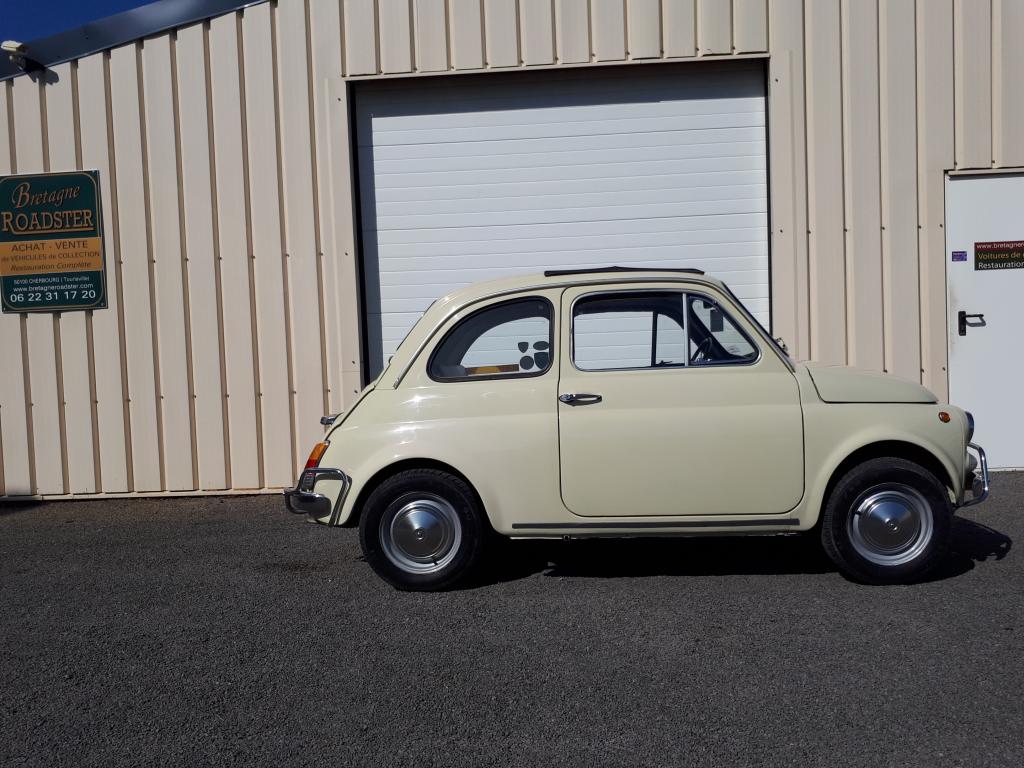 FIAT 500 L TARGA CREME INTERIEUR NOIR BRETAGNE ROADSTER