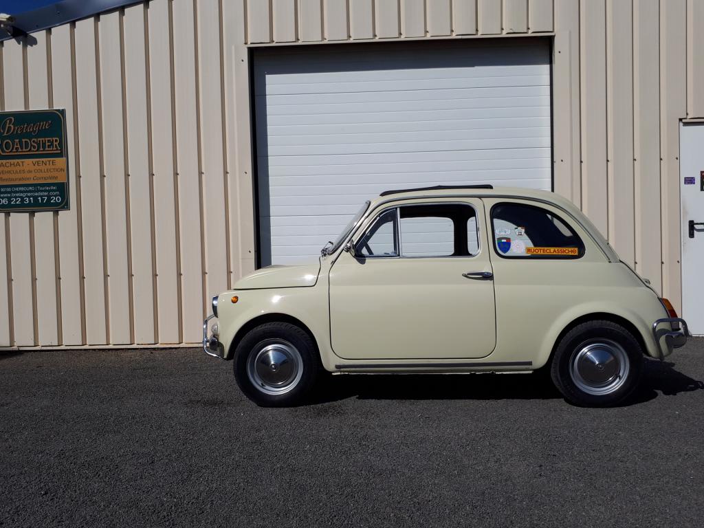 FIAT 500 L TARGA CREME INTERIEUR NOIR BRETAGNE ROADSTER