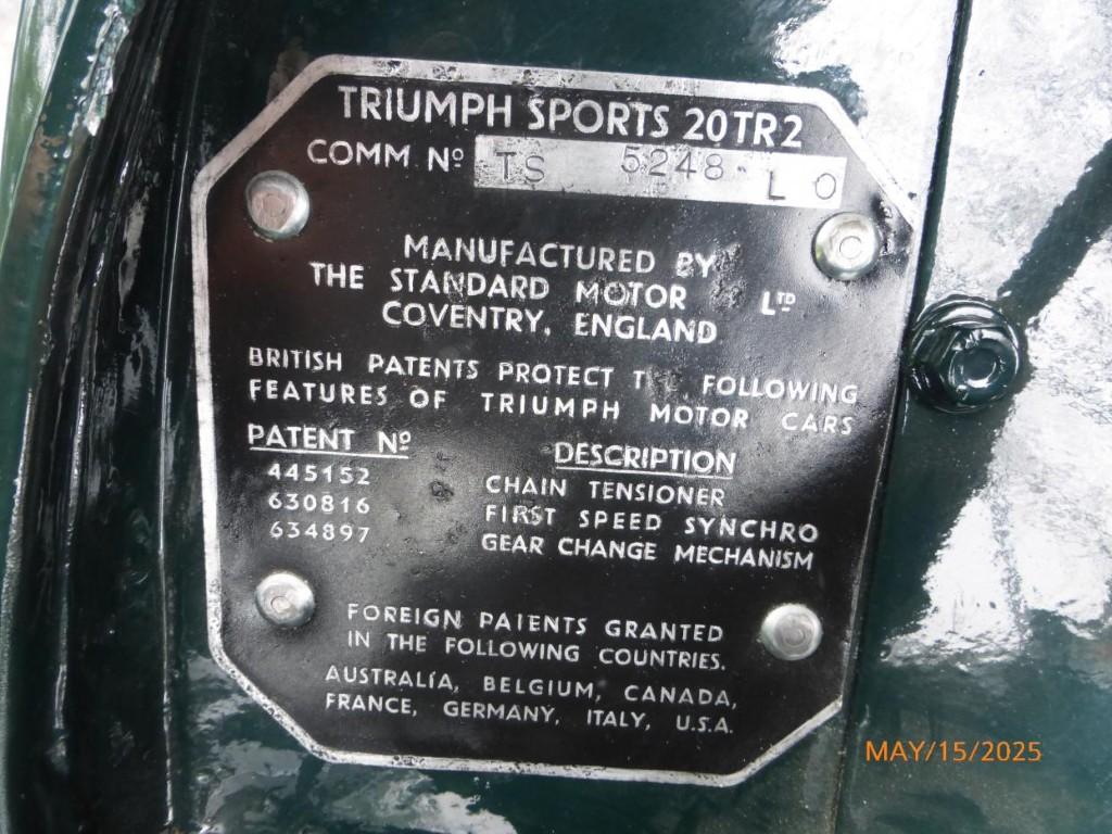 TRIUMPH TR2 BRETAGNE ROADSTER