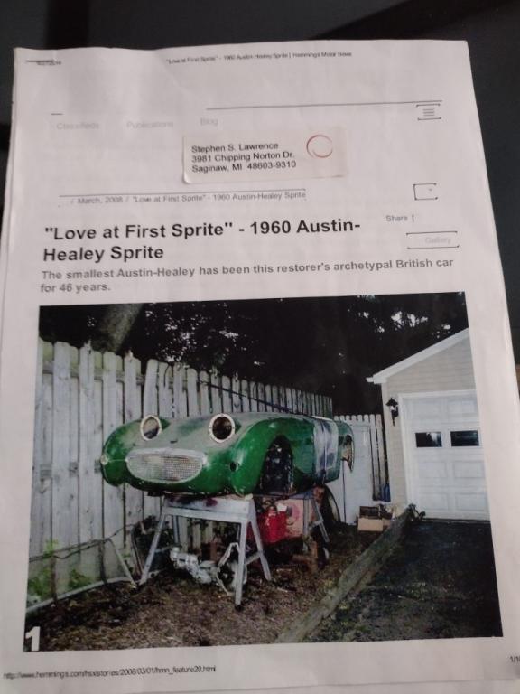 AUSTIN HEALEY FROG EYE BRETAGNE ROADSTER