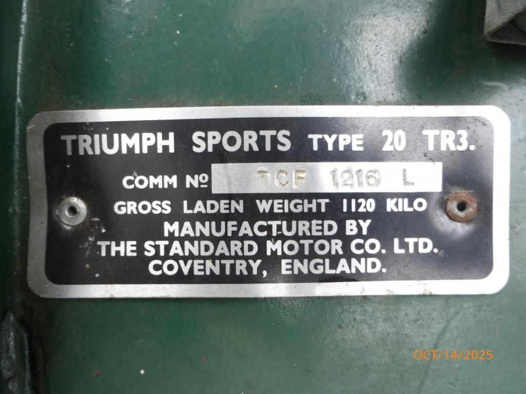 TRIUMPH TR3B BRETAGNE ROADSTER