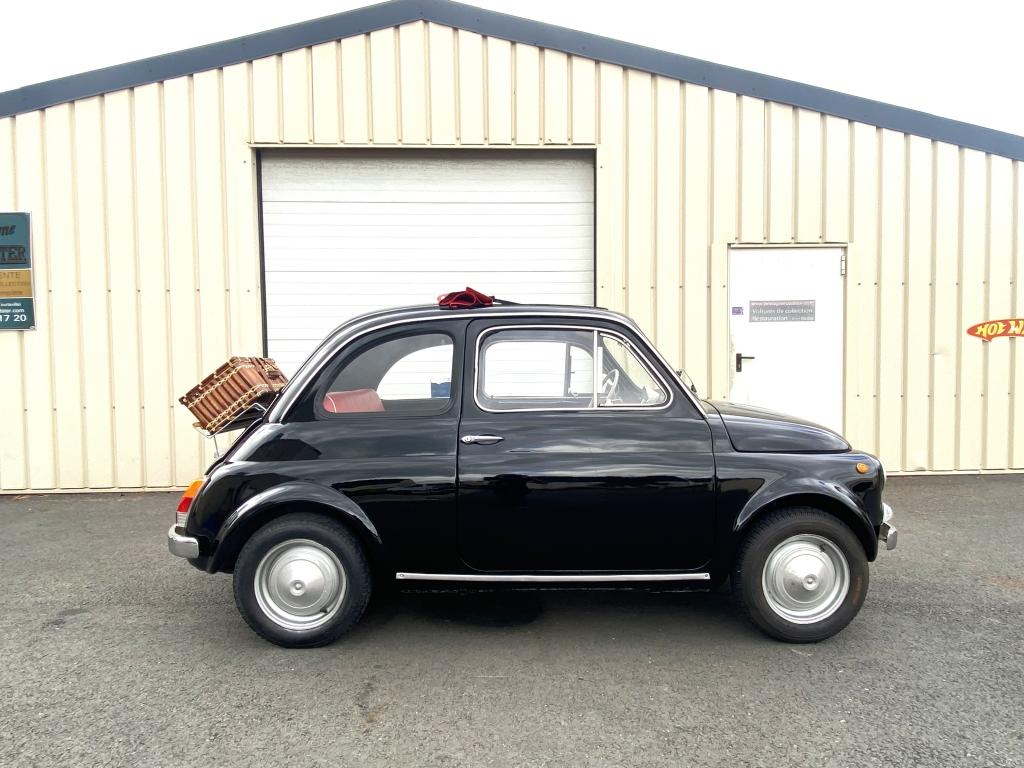 FIAT 500 NOIRE VOITURE DE COLLECTION A VENDRE BRETAGNE ROADSTER