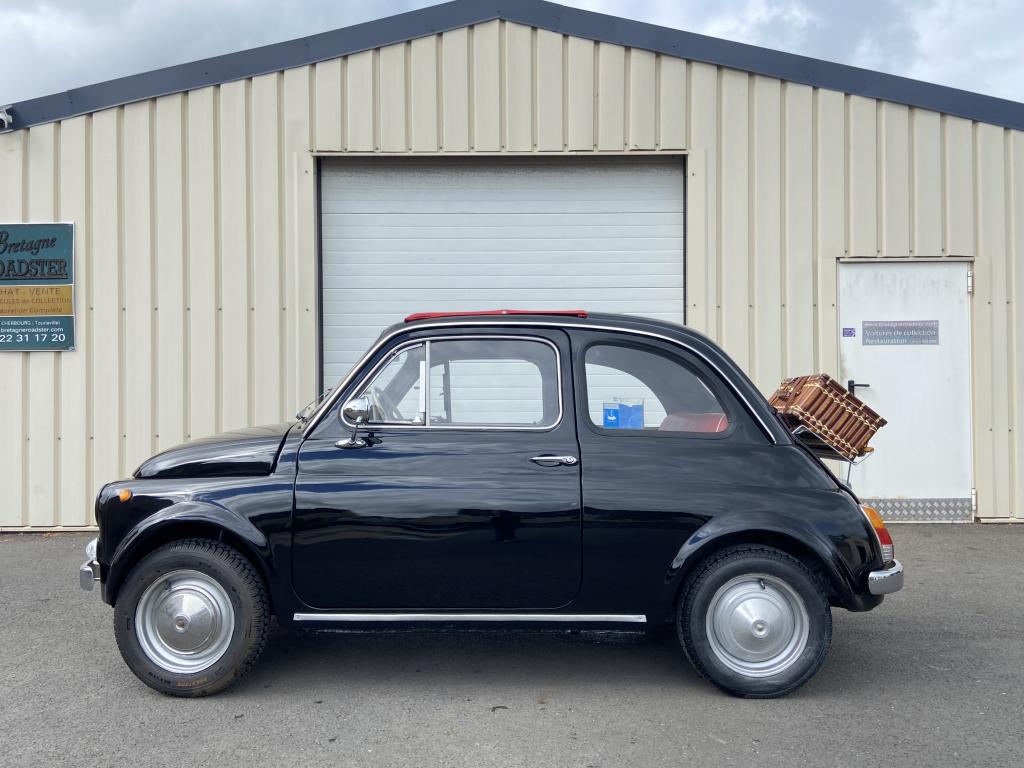 FIAT 500 NOIRE VOITURE DE COLLECTION A VENDRE BRETAGNE ROADSTER