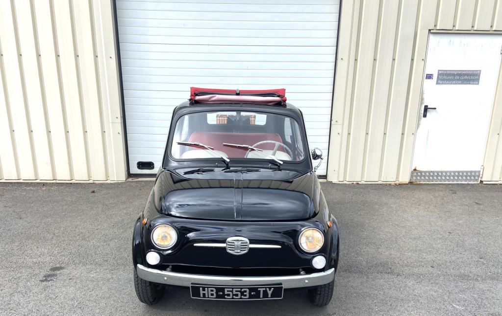 FIAT 500 NOIRE VOITURE DE COLLECTION A VENDRE BRETAGNE ROADSTER
