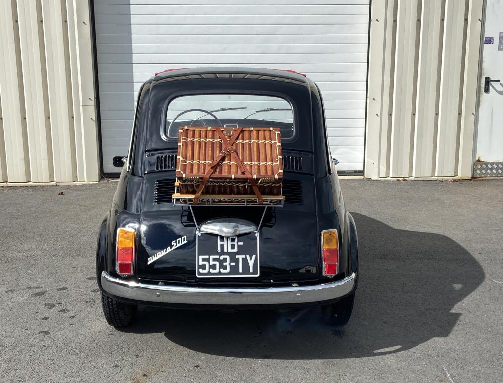 FIAT 500 NOIRE VOITURE DE COLLECTION A VENDRE BRETAGNE ROADSTER