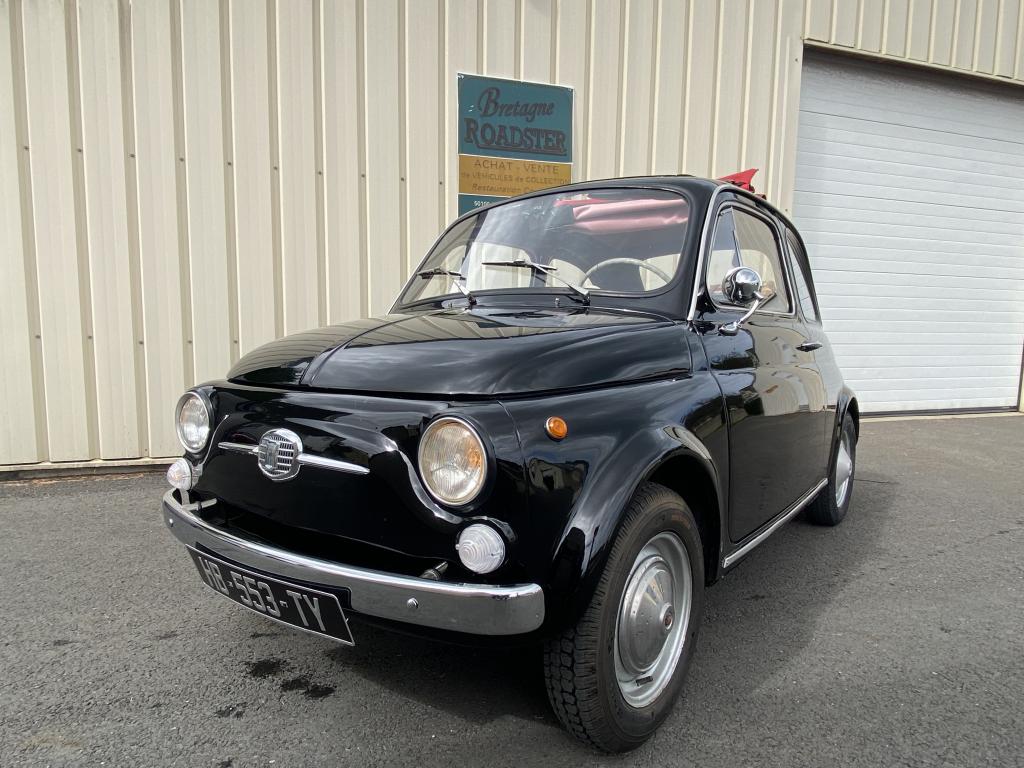 FIAT 500 NOIRE VOITURE DE COLLECTION A VENDRE BRETAGNE ROADSTER