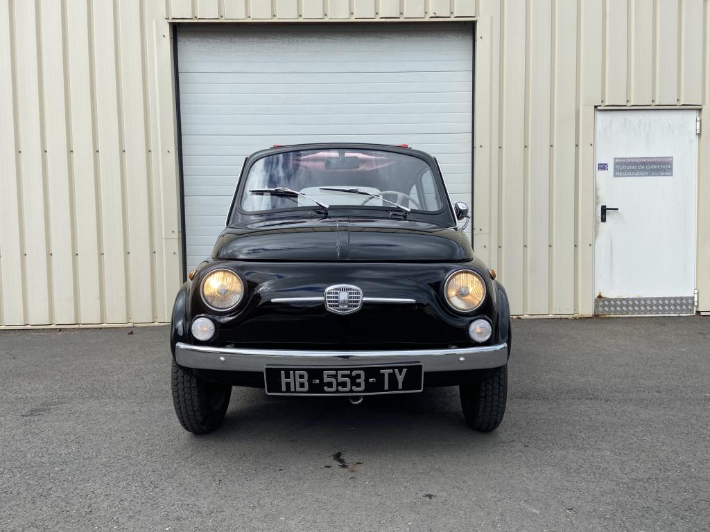 FIAT 500 NOIRE VOITURE DE COLLECTION A VENDRE BRETAGNE ROADSTER